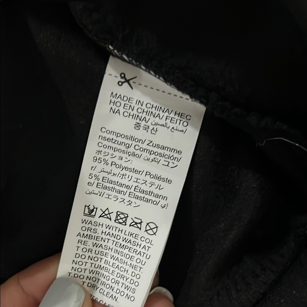NWOT Black Sweatshirt with Silver Angel Wings - Picture 4 of 4